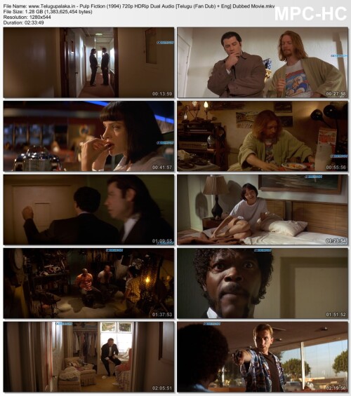 Pulp Fiction (1994) 720p HDRip Dual Audio [Telugu (Fan Dub) + Eng] Dubbed Movie.mkv thumbs